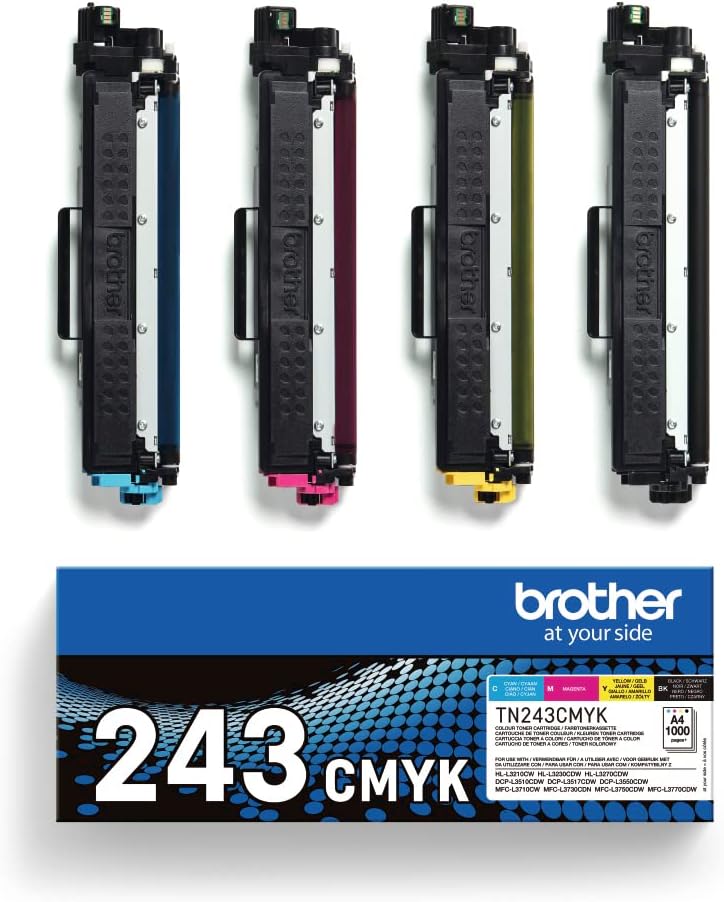 2 Packs 4 cartouches de toner compatible Brother TN-243 BK/C/Y/M +