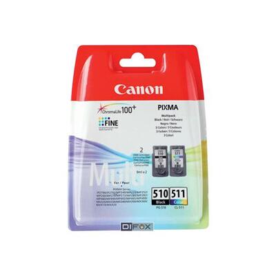 CANON PG-510 CL511 Pack de 2 Cartouches Noir Couleur (2970B010)