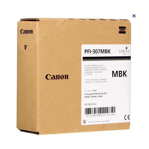 Cartouche Encre CANON PFI-307 MBK Noir Mat (9810B001)