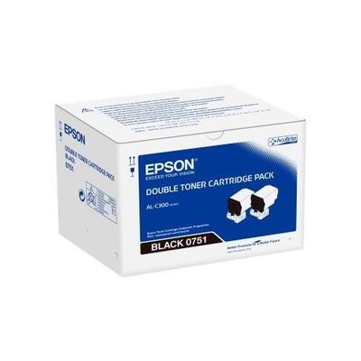EPSON 0751 Pack de 2 Toners Noir 2 x 7300 pages (C13S050751)
