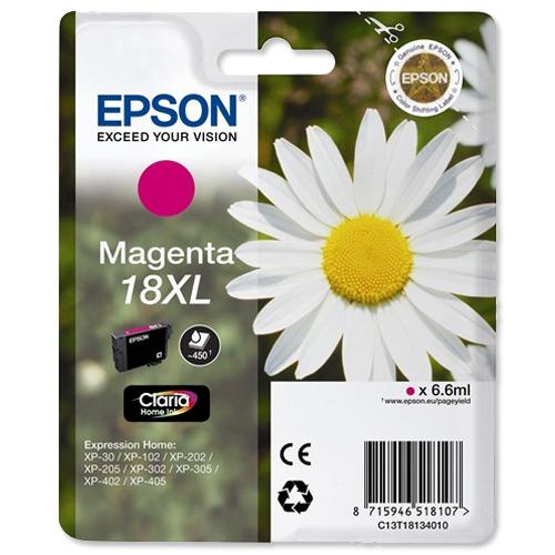 Cartouche Encre EPSON 18XL Magenta Haute Capacité (C13T18134022)