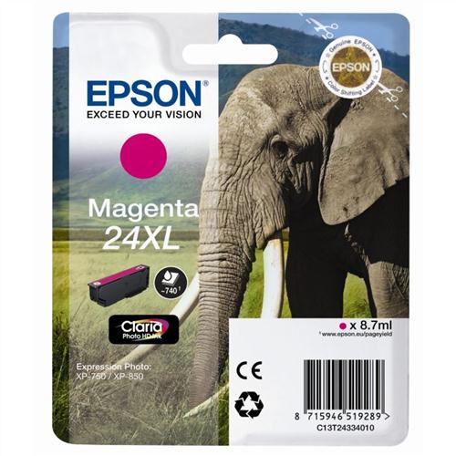 Cartouche Encre EPSON 24XL Magenta Haute Capacité (C13T24334012)